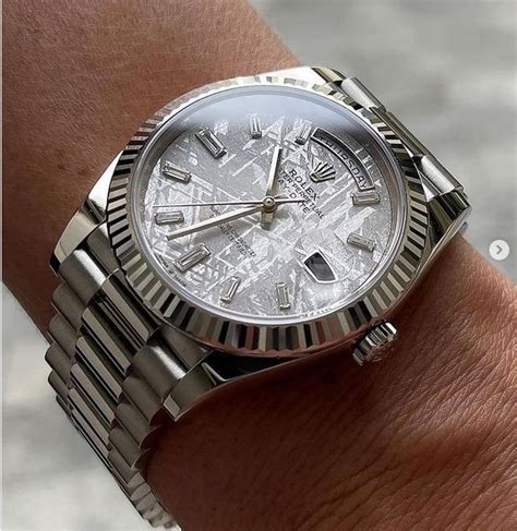 platinum meteorite rolex|Rolex meteorite dial for sale.